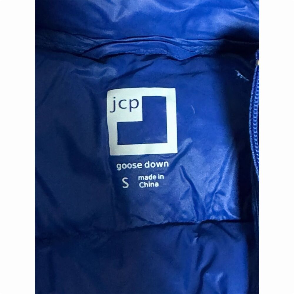 Blue Hooded Puffer Jacket Size S Winter Quilted - Picture 11 of 13